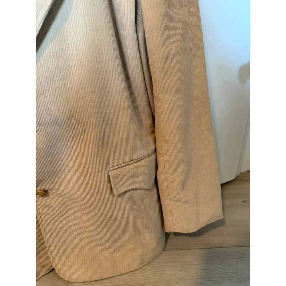Vintage Pioneer Wear Tan Corduroy Western Blazer | USA Ranch Jacket ✨